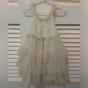 Mud Pie 12-18 Month Cream tulle dress
